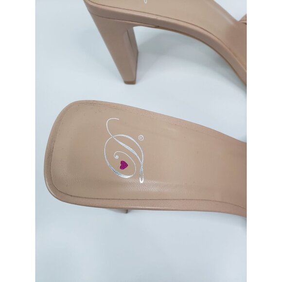 My Delicious Venture‎ Nude Weaved Braided Slip On Slide Heel Sandals - Size 10 - Picture 4 of 10